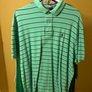 Polo Ralph Lauren Green Striped Polo L